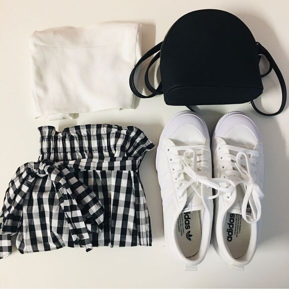 Joie Cleantha Black & White Gingham High Waisted Shorts Size L NWT - Picture 2 of 10